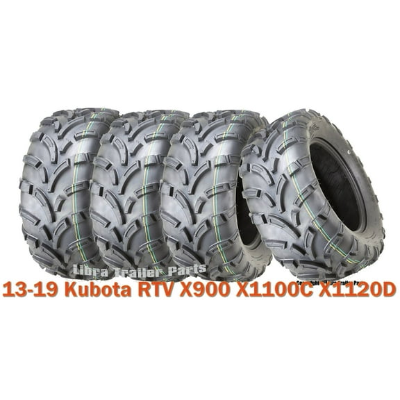 (4) 25x10-12 High Load Capacity ATV Tires fit 13-19 Kubota RTV X900 X1100C X1120D