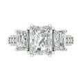 thumbnail image 1 of Three-Stone Engagement Ring for Women - 4.27ct Simulated Diamond in 14K White Gold Promise Ring, 1 of 6