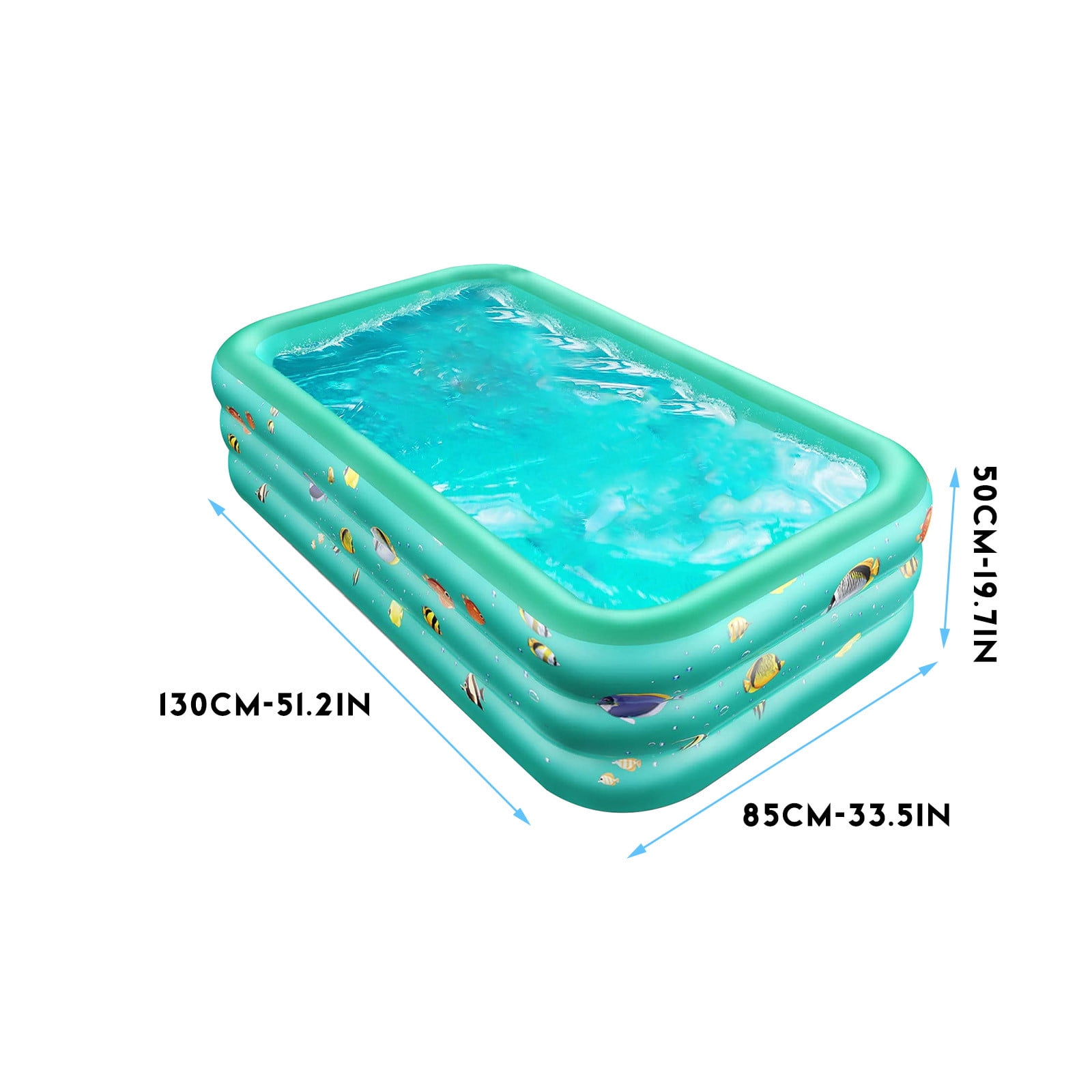 4.2FT Inflatable Pool for Kids, Toddlers, and Adults - Thickened Family Swimming Pool for Outdoor, Garden, and Backyard - Blow Up Pool for Summer Water Parties - Perfect for Outdoor Fun