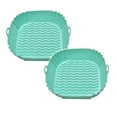 thumbnail image 1 of 4/2PCS Air Fryer Silicone Liners For 2 To 3 QT Small Air Fryers 2 Pack Square Non-Stick Reusable Air Fryer Liners Silicone Pot Basket Bowl Tray Baking Tray Air Fryer Accessories, 1 of 1