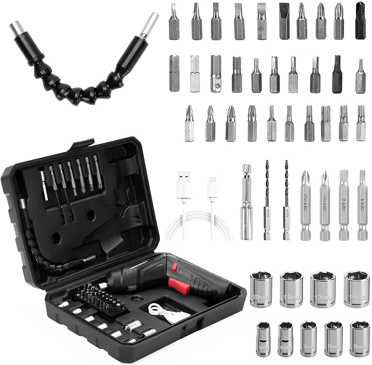 4.2V Cordless Electric Screwdriver Rechargeable Electronic Mini Automatic Gyroscopic Screw Gun