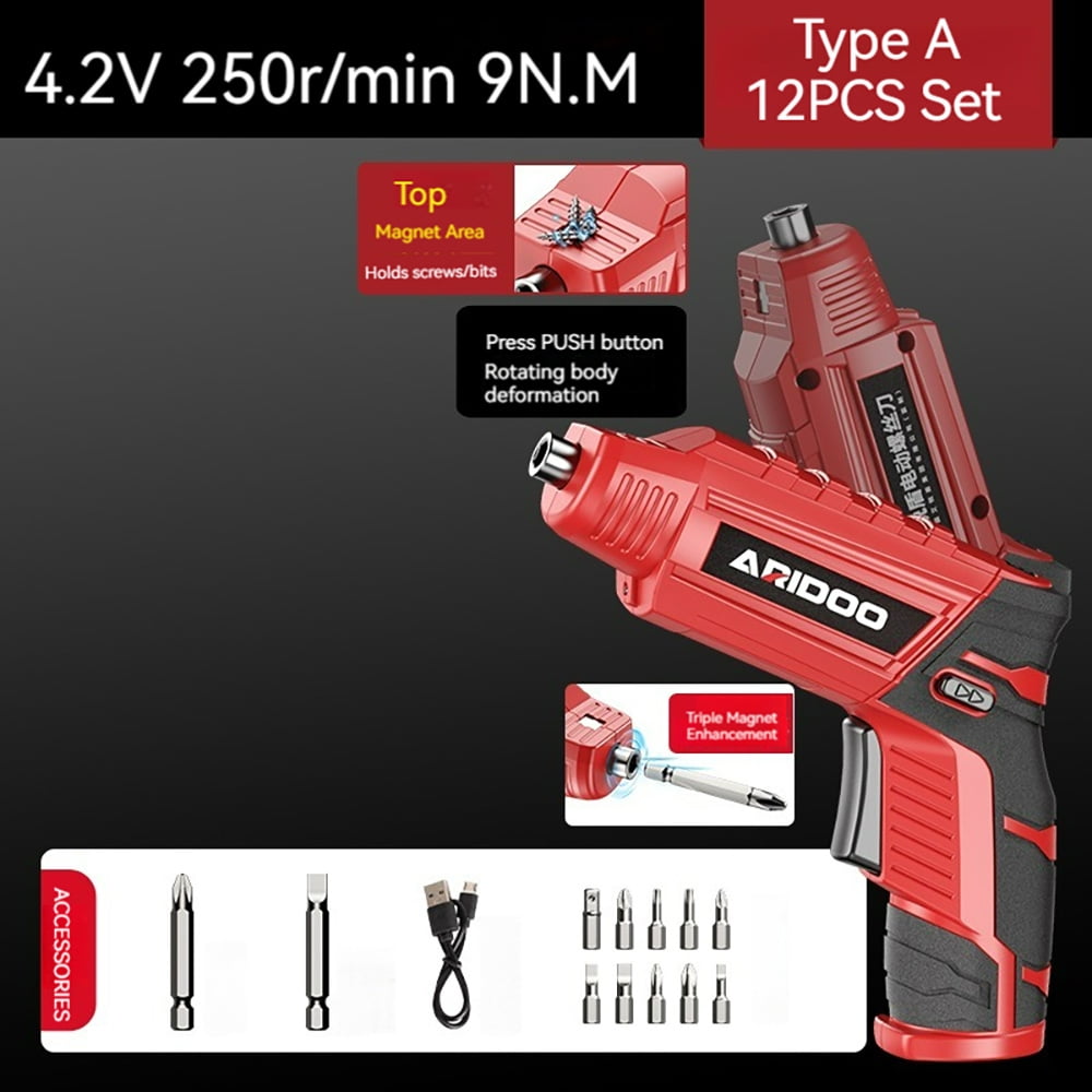 4.2V Cordless Screwdriver Rechargeable Wireless Electric Screwdriver Small Mini Drills Screwdrivers To Battery Screw Driver Set