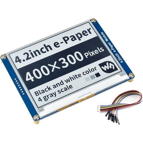 4.2inch E-Ink Display Module Compatible with 5/4B/3B/Zero/Zero W/Zero 2 W/Pico/Pico W/Pico 2/Pico 2W, 400x300 Black,White Color E-Paper Screen LCD SPI Interface