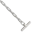 thumbnail image 1 of 4.2mm 925 Sterling Silver Silver Plated Open Link With 1in Extension Toggle Bracelet 6.5 Inch Link Bracelet for Women, 1 of 2