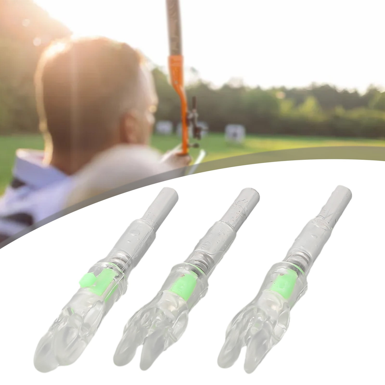 4.2mm LED Lighted Arrow Nocks Tail 3PC Compound Recurve Bow Hunting ...