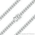 thumbnail image 1 of 4.2mm Miami Cuban / Curb Link Italian Chain Necklace in Solid .925 Sterling Silver w/ Rhodium, 1 of 2