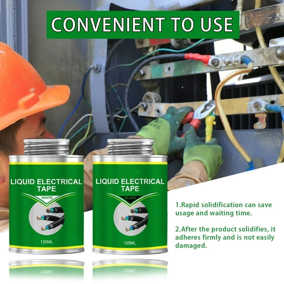 4.2oz (125ml) Liquid Electrical Tape, Waterproof & High Temperature Resistant, Fast-Drying Liquid Insulation Glue for Electronics, Wires & Electrical Equipment