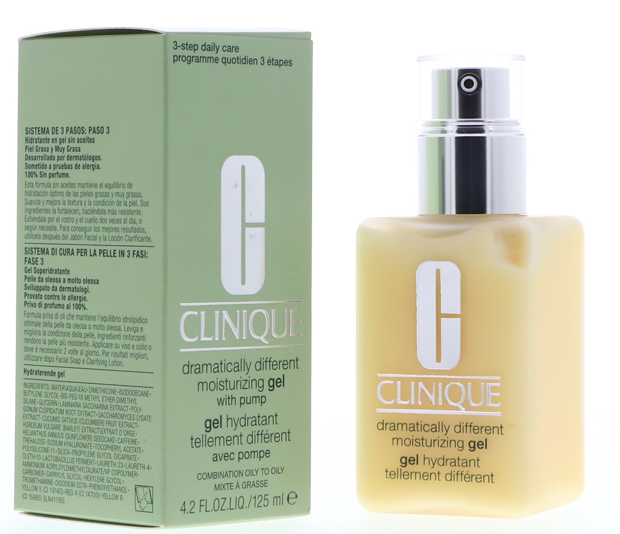4.2oz Clinique - Dramatically Different Moisturizing Gel (Combination Oily To Oily With Pump) 1 Pack