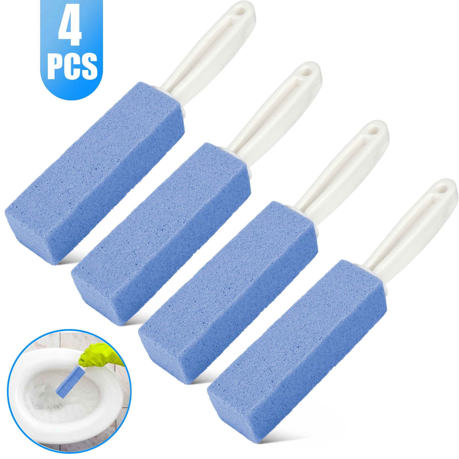 4/2pcs Pumice Stone Cleaner, TSV Pumice Stone Toilet Bowl Cleaner with
