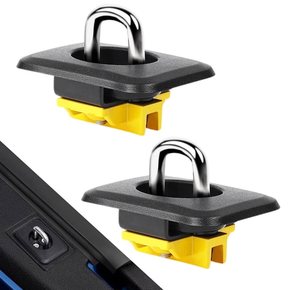 Tie Down Anchors for Truck Bed, TSV 2pcs Retractable D Ring Tie Down Compatible with 98-14 Ford F150, 99-13 Chevrolet Silverado, GMC Sierra