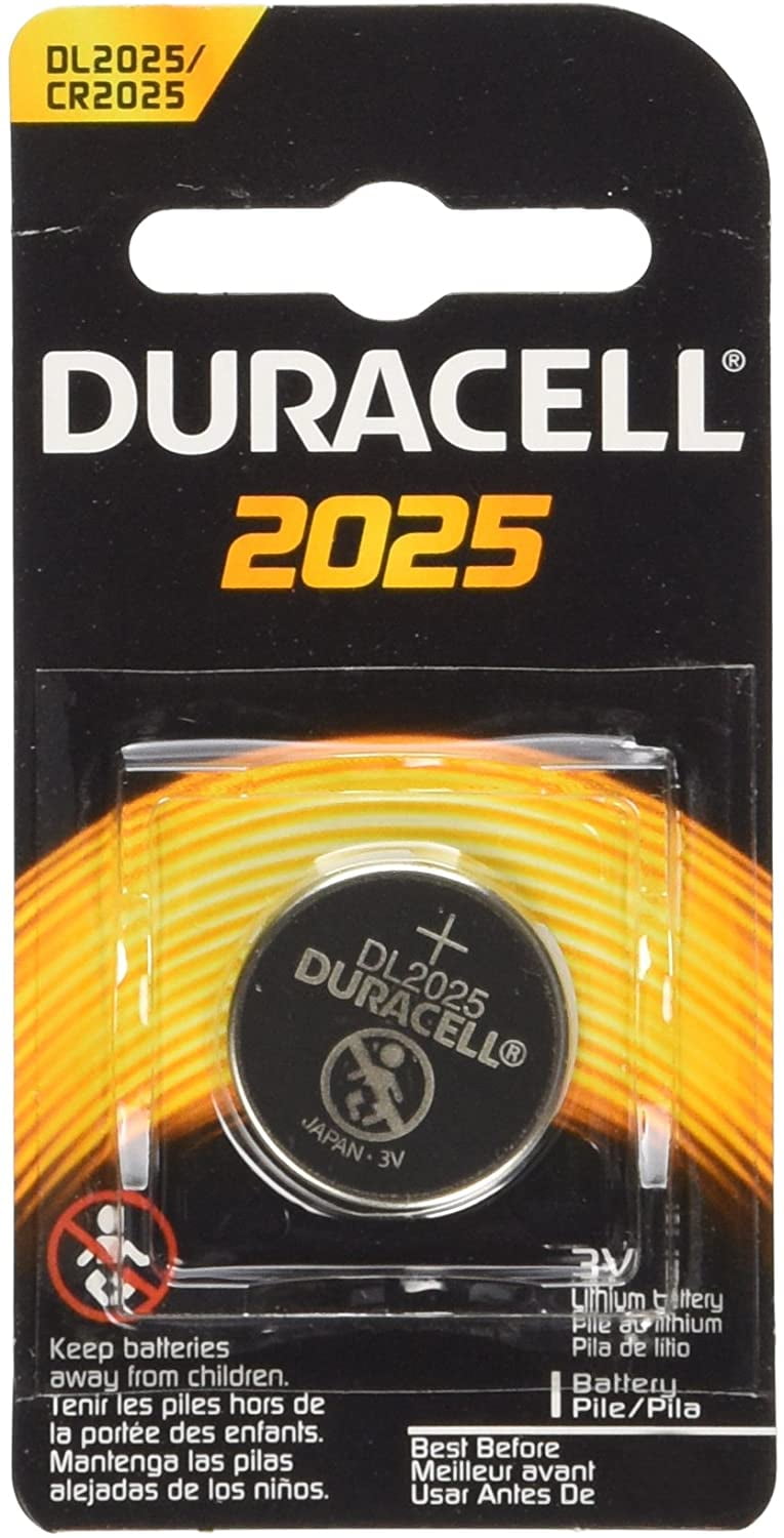 4 (2x2) Duracell CR2025 3V BATTERIES