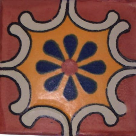 4.2x4.2 Arab Terra Talavera Mexican Tile, Set of 9 pcs