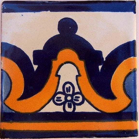 4.2x4.2 Milan Talavera Mexican Tile, Set of 9 pcs