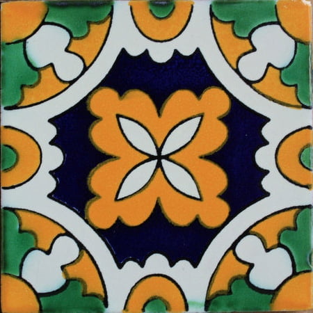 4.2x4.2 Serra Santa Barbara Mexican Tile, Set of 9 pcs