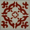 thumbnail image 1 of 4.2x4.2 Terracotta Barroco Talavera Mexican Tile, Set of 9 pcs, 1 of 2