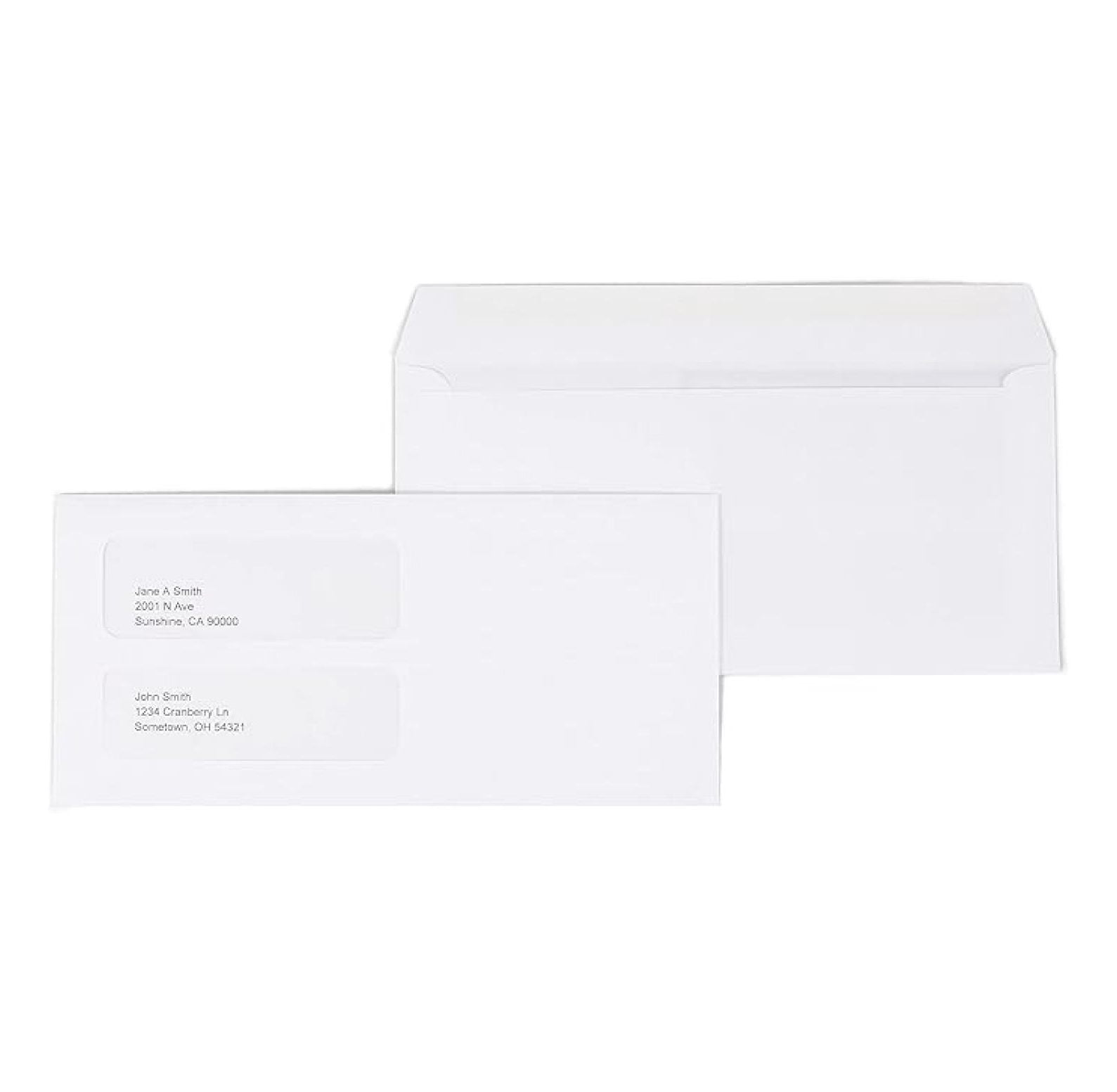4 3/16 x 9 White Gummed Business Envelopes, Standard Office Mailing ...