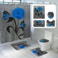 thumbnail image 1 of SINGES Waterproof Animal Traditional Multi-Pattern Soft Flannel Bath Rugs, 708" x 708", 4 Count, 1 of 9