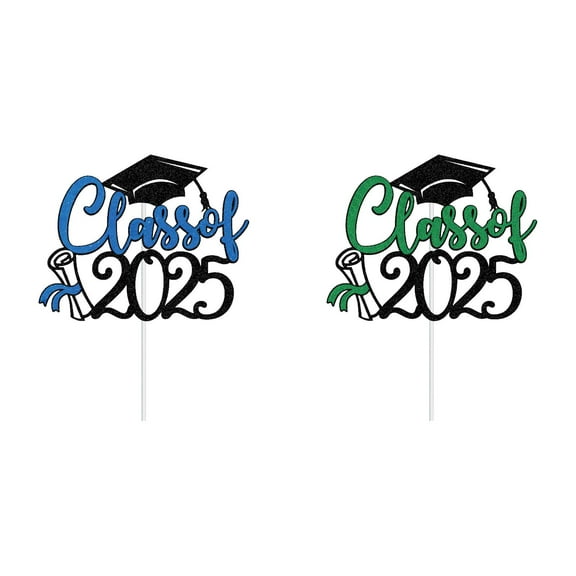 4/3/2/1 sets 2025 Graduation Decorations Glittering Graduation Centerpiece for Tables Sticks Class of 2025 Grad Photo Centerpiece Party Decoration Supplies for College High School