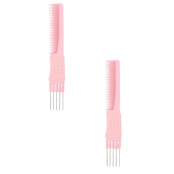4/3/2/1pcs Lift Teasing Combs with Metal Prong Salon Teasing Back Combs Hair Styling Comb Lifting Fluffing Comb with Metal Pick Hair Picks for Women