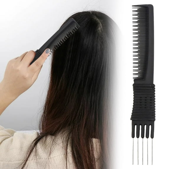 4/3/2/1pcs Lift Teasing Combs with Metal Prong Salon Teasing Back Combs Hair Styling Comb Lifting Fluffing Comb with Metal Pick Hair Picks for Women