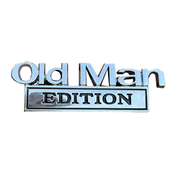 4/3/2/1pcs Old Man Edition Car Emblem Metal Badge Car Stickers Decals for Cars Motorcycle Truck SUV Side or Rear Bumper Sticker, Metal Badge Bumper Decals
