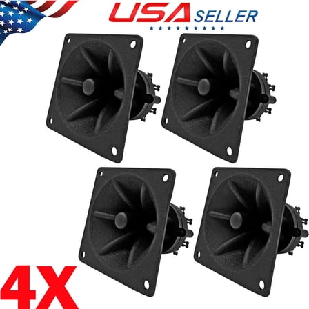 (4) 3.25" inch Flush Mount Square Super Horn Tweeter Speakers Car Home Audio USA