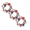 thumbnail image 1 of 4/3/2pcs Red White & Blue Mixed Berry Candle Rings Wreaths Star Wreath Candle Holder Rings for Pillars Small Door Tabletop Decor 4 Of July Home Kitchen Table Centerpiece, 1 of 9