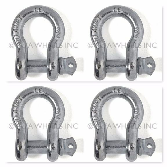 (4) 3/4" D-Ring Bow Shackle Recovery Tow Jeep Off Road CJ 10500 LBS 4.75 TON