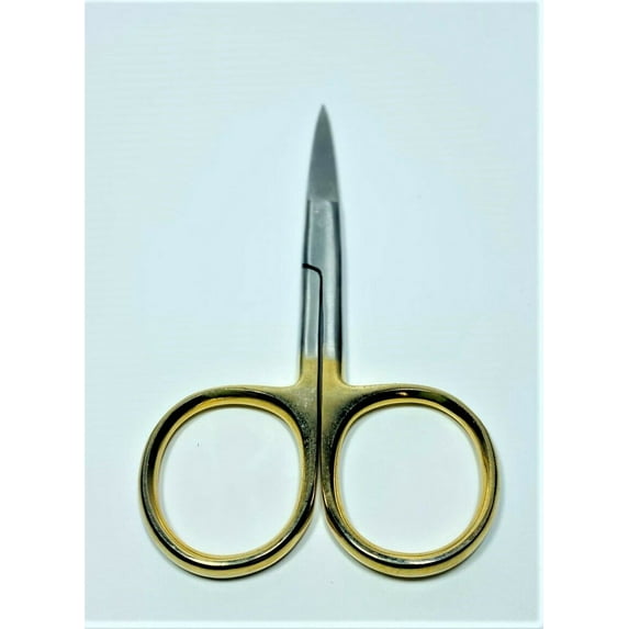4 3/4" Embroidery Scissors with Gold Plated Handle 2" cutting - Stainless Steel