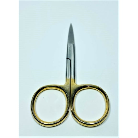 4 3/4" Embroidery Scissors with Gold Plated Handle 2" cutting - Stainless Steel