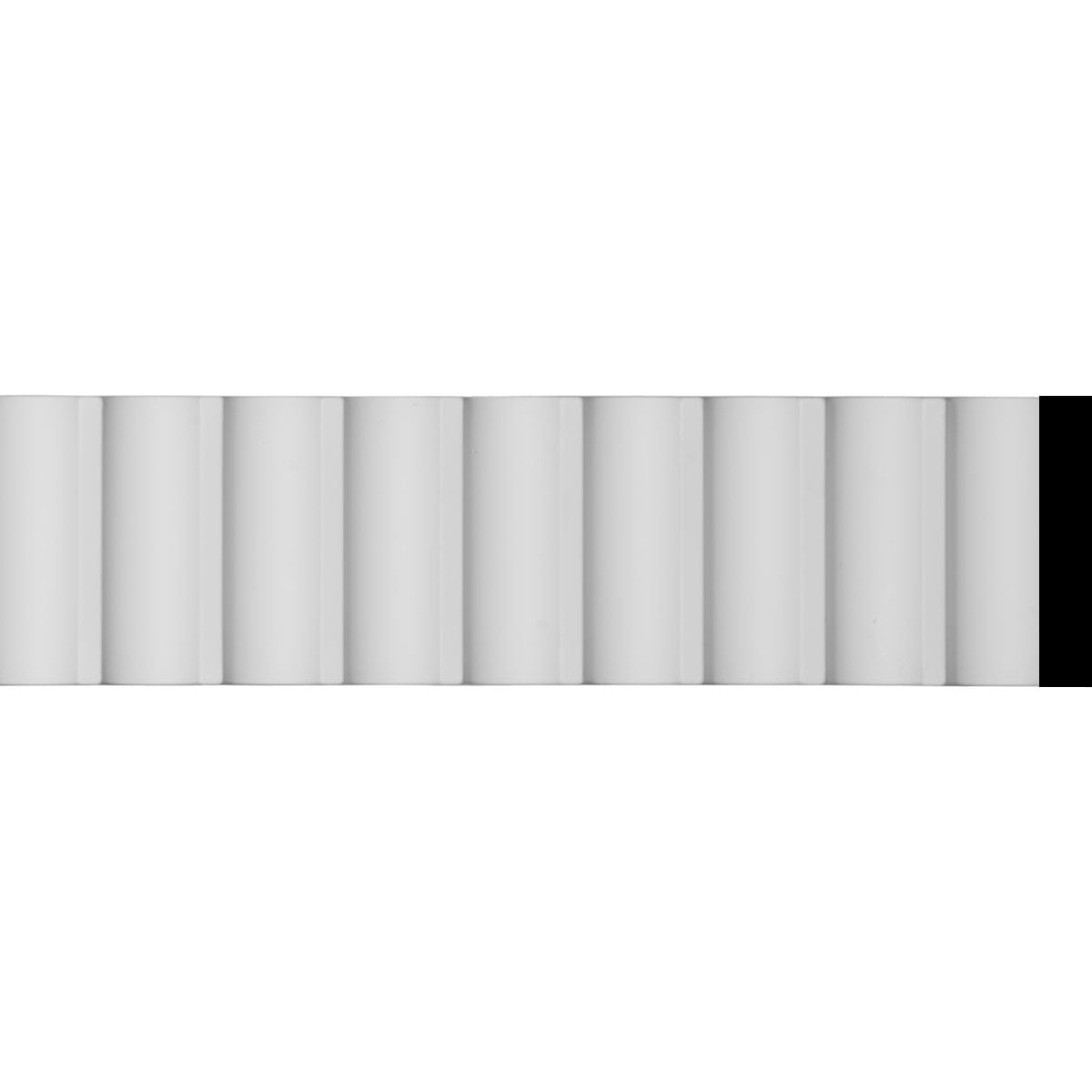 Primed White Polyurethane Fluted Crown Moulding 94.5"