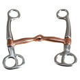 thumbnail image 1 of 4-3/4" Hilason Malleable Iron Horse Copper Snaffle Breaking Mouth Bit, 1 of 5