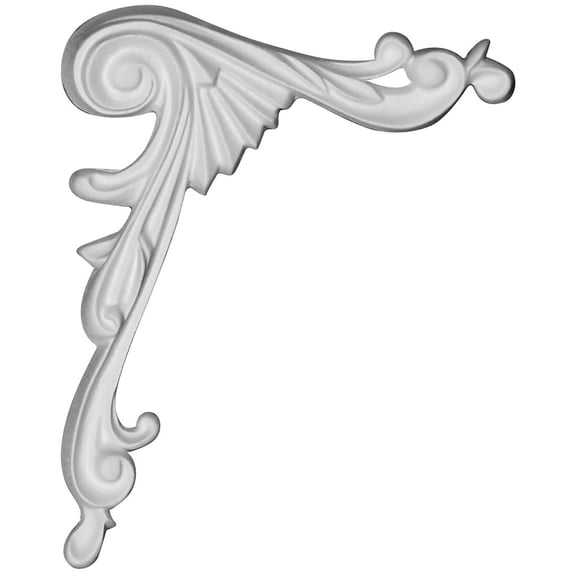 4 3/4"W x 5 7/8"H x 7/8"P Loera Scroll Onlay, Left
