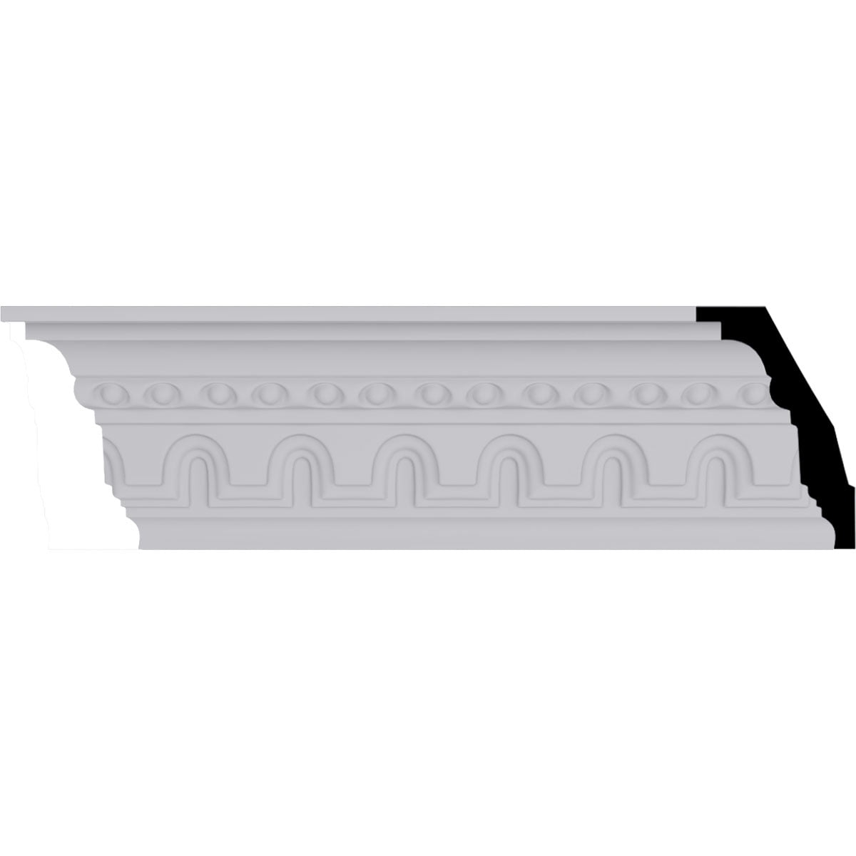 4 3/8"H x 2 7/8"P x 5 1/4"F x 94 1/2"L, (2" Repeat) Heaton Crown Moulding