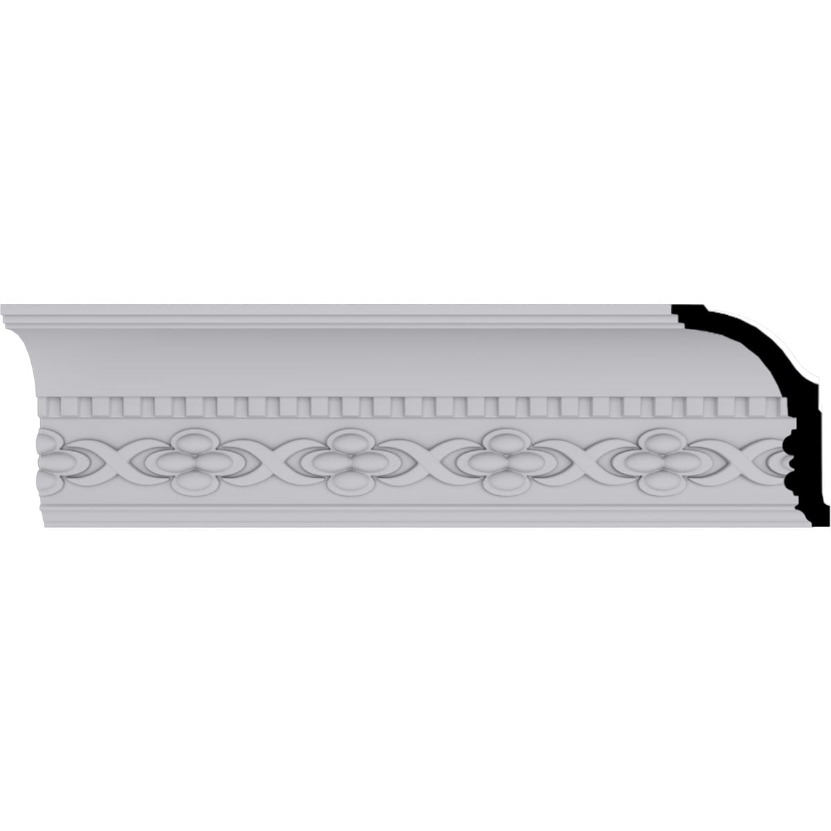 Primed Polyurethane Dentil Crown Moulding 94.5" Length