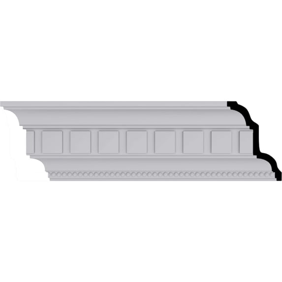 4 3/8"H x 3"P x 5 1/8"F x 94 1/2"L, (1 5/8" Repeat), Swindon Egg and Dart Crown Moulding