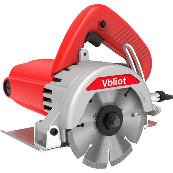 Tile Saw 4-3/8-inch, 1400W 12A Handheld Wet Concrete Cutting Machine with Diamond Blade, Carbon Brush and Wrench