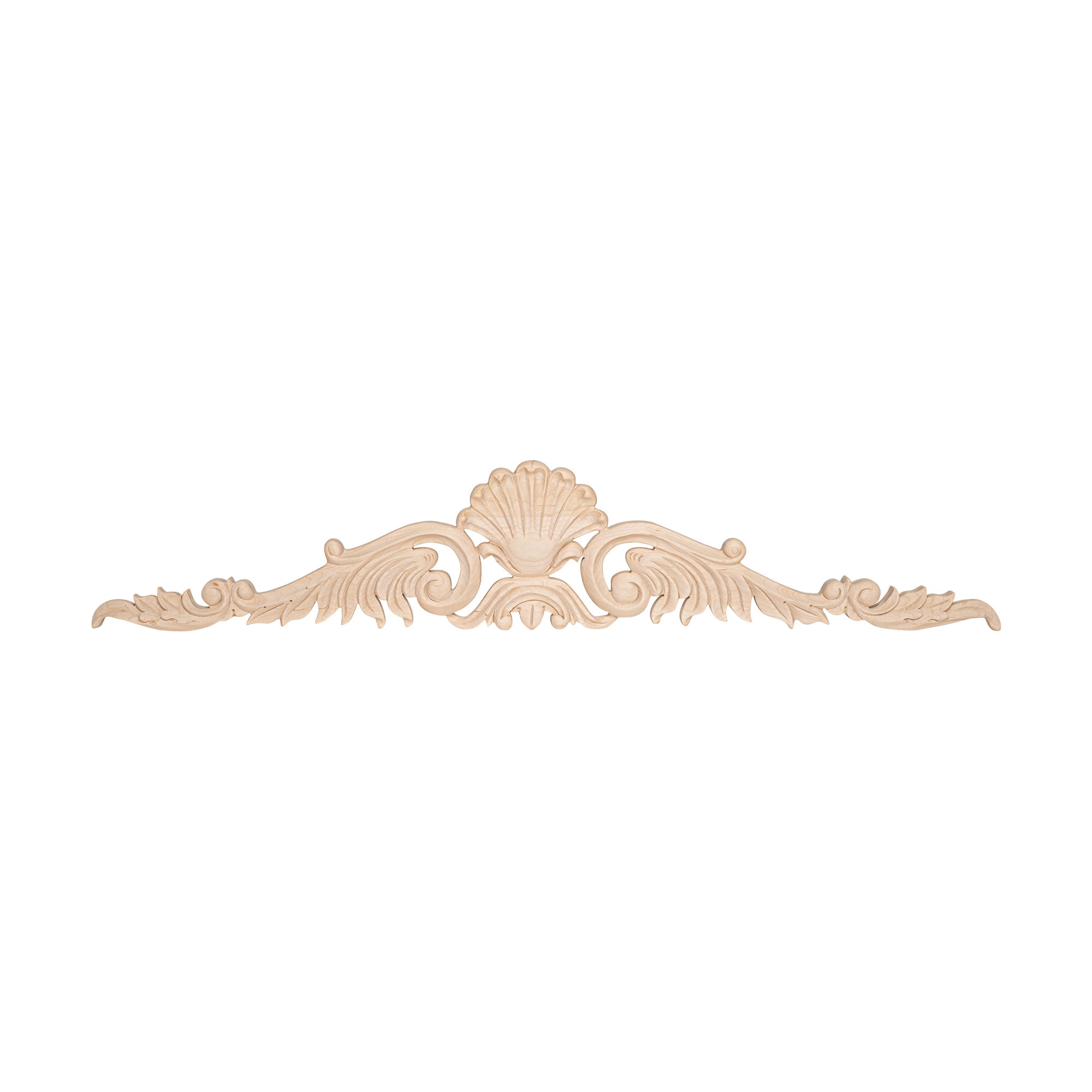 Hand Carved Unfinished Maple Acanthus Wood Applique