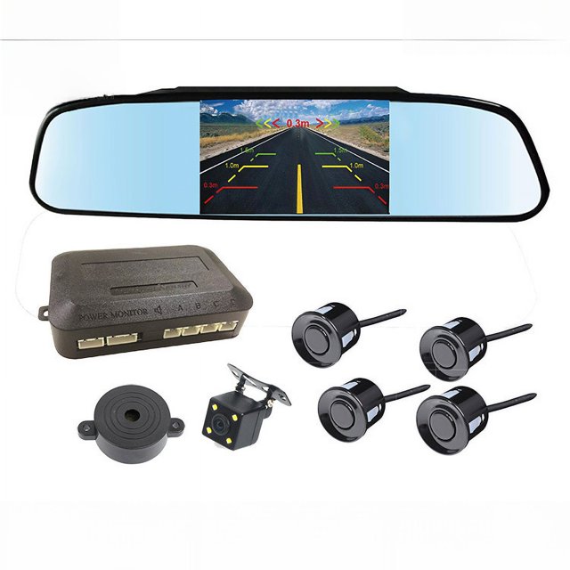 4.3 Car Rearview Mirror Display screen reversing radar 4.3 Visual reversing radar navigation