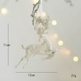 thumbnail image 1 of 4.3" Christmas Reindeer Hanging Decorations, Glitter Deer Wall Hanging Decorations, Plastic Reindeer Ornaments for Office Door Living Room Holiday Xmas Tree Decor, 1 of 4