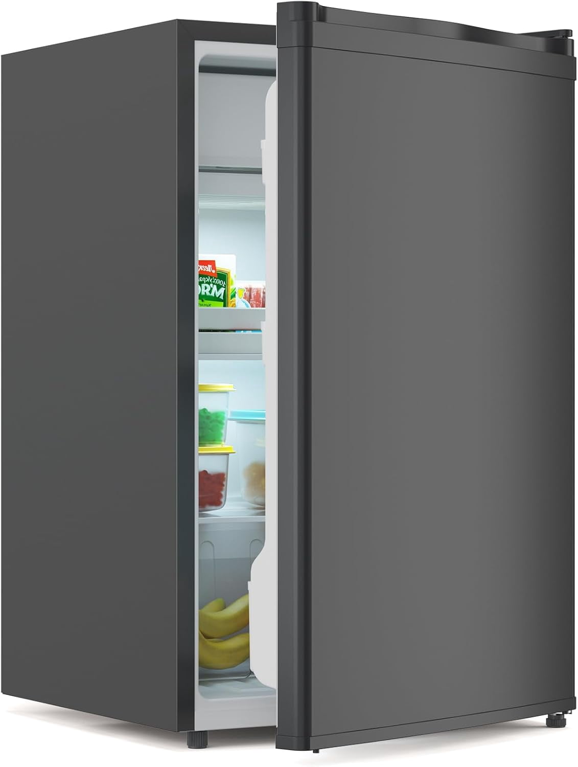 4.3 Cu.Ft Compact Mini Fridge with Freezer – Single Door Refrigerator, 7-Setting Adjustable Thermostat, Low Noise, Energy Efficient, for Bedroom, Office, Dorm