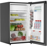 4.3 Cu.Ft Mini Fridge with Freezer, Compact Single Door Mini Refrigerator with 7-Setting Temperature Control, Removable Shelves & Crisper Drawer for Bedroom, Office, Dorm, RV
