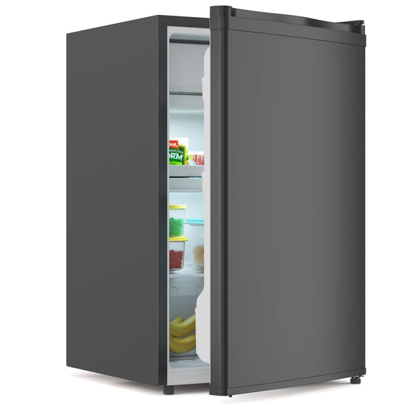 4.3 Cu.Ft. Mini Refrigerator, With Refrigeration and Preservation, 2 Slide Out Glass Shelves, Portable Compact Fridge, Mini Refrigerator for Bedroom, Office, Dorm