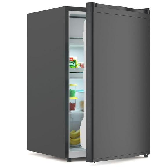 4.3 Cu.Ft. Mini Refrigerator, With Refrigeration and Preservation, 2 Slide Out Glass Shelves, Portable Compact Fridge, Mini Refrigerator for Bedroom, Office, Dorm