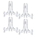 thumbnail image 1 of 4.3" Easel Plate Holder, Plastic Folding Display Stand Clear for Decorative Picture Frame, 4 Pack, 1 of 6
