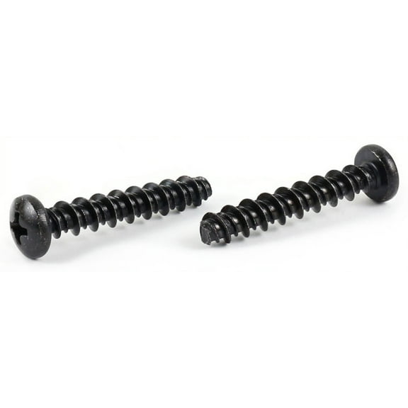 #4 (#3 Head) x 3/16" High Low Style Thread Forming Screws / Phillips / Pan Head / Steel / Black Oxide - 10000 Piece Carton