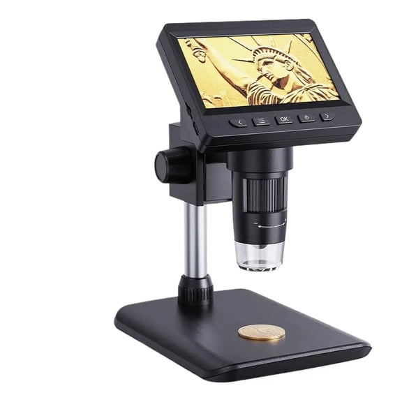 4.3 Inch Digital Microscope 1080P 50-1000x Coin Microscopio 2000mAh Soldering Microscope For Electronics Repair PCB PC Laptop ,High Clarity