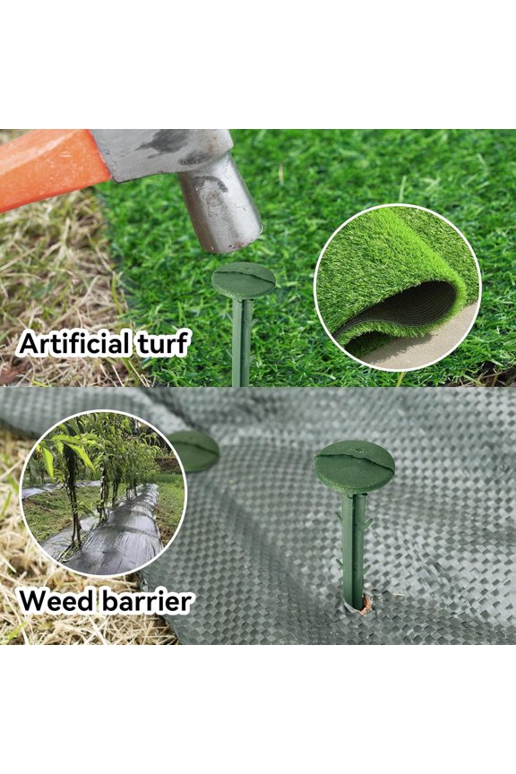 4.3-Inch High Plastic Strength Landscape Anchoring Spikes - Garden Stakes, for Landscape Edges, Weed Barrier, Lawns, Tarpaulins (6)