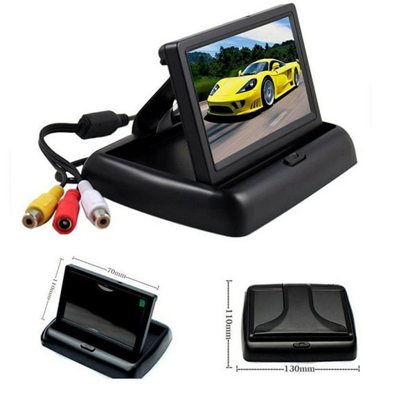 4.3 Inch Lcd Monitor Car Back Up Video Screen Hd Color Display Folding