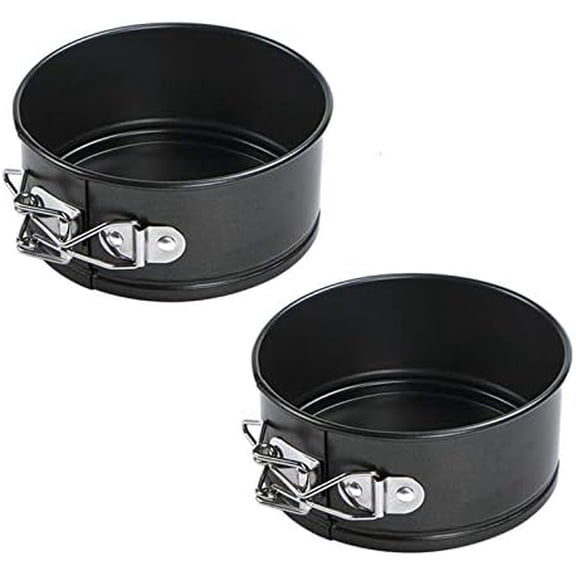 4.3 Inch Mini Springform Pan Set of 2 Pieces Cheesecake Pans with Removable Bottom Deep Dish Pans Round Cake Molds IP Accessories for Mini Cheesecake, Pizza and Quiche